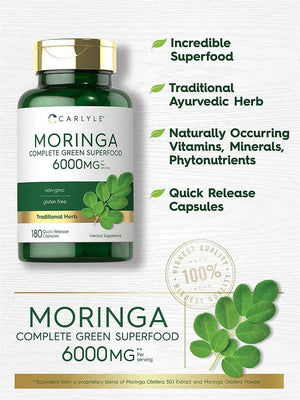 CARLYLE - Carlyle Moringa Oleifera 6000Mg. 180 Capsulas - The Red Vitamin MX - Suplementos Alimenticios - {{ shop.shopifyCountryName }}