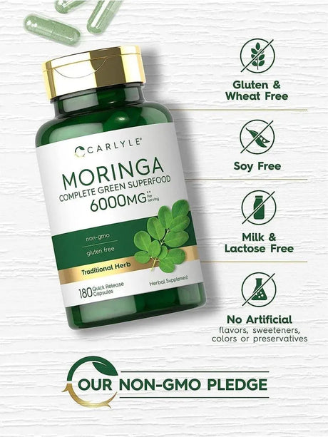 CARLYLE - Carlyle Moringa Oleifera 6000Mg. 180 Capsulas - The Red Vitamin MX - Suplementos Alimenticios - {{ shop.shopifyCountryName }}