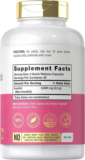 CARLYLE - Carlyle Myo-Inositol 2600Mg. 180 Capsulas - The Red Vitamin MX - Suplementos Alimenticios - {{ shop.shopifyCountryName }}