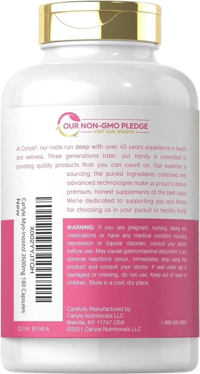 CARLYLE - Carlyle Myo-Inositol 2600Mg. 180 Capsulas - The Red Vitamin MX - Suplementos Alimenticios - {{ shop.shopifyCountryName }}