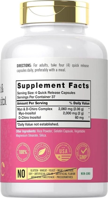 CARLYLE - Carlyle Myo-Inositol & D-Chiro Inositol 2060Mg. 150 Capsulas - The Red Vitamin MX - Suplementos Alimenticios - {{ shop.shopifyCountryName }}