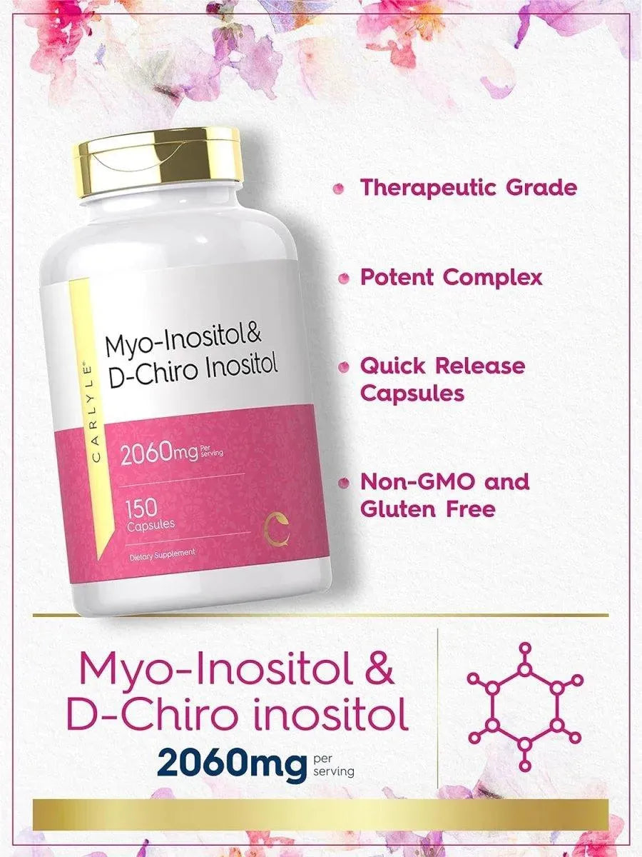 CARLYLE - Carlyle Myo-Inositol & D-Chiro Inositol 2060Mg. 150 Capsulas - The Red Vitamin MX - Suplementos Alimenticios - {{ shop.shopifyCountryName }}