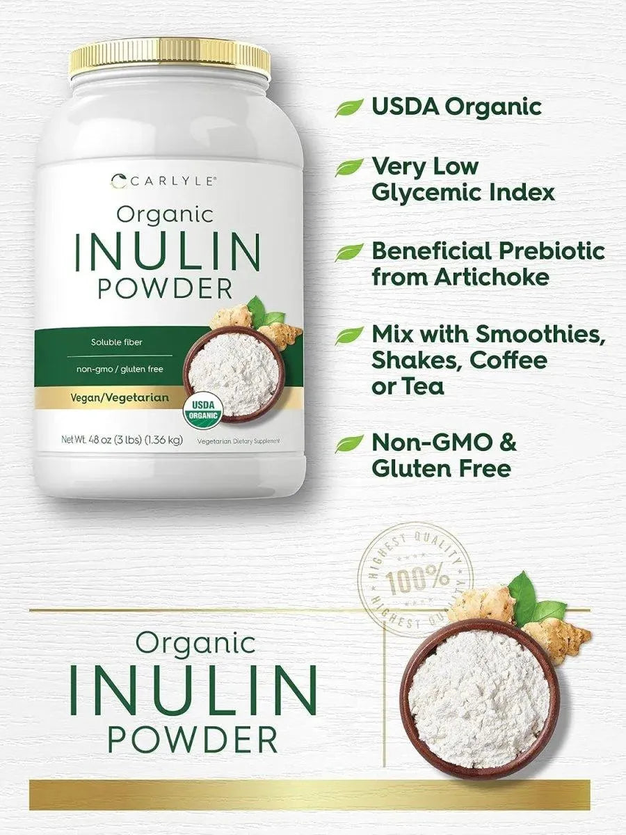 CARLYLE - Carlyle Organic Inulin Powder 1.36Kg. - The Red Vitamin MX - Suplementos Alimenticios - {{ shop.shopifyCountryName }}