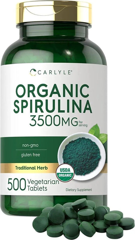 CARLYLE - Carlyle Organic Spirulina Capsules 3500Mg. 500 Tabletas - The Red Vitamin MX - Suplementos Alimenticios - {{ shop.shopifyCountryName }}