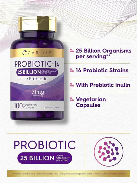 CARLYLE - Carlyle Probiotics 25 Billion CFU 100 Capsulas - The Red Vitamin MX - Suplementos Alimenticios - {{ shop.shopifyCountryName }}