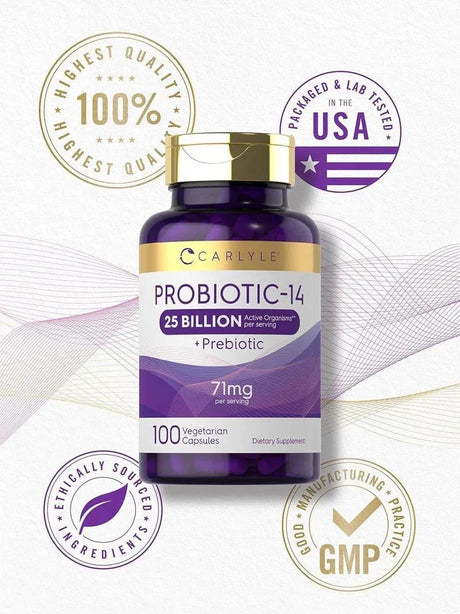 CARLYLE - Carlyle Probiotics 25 Billion CFU 100 Capsulas - The Red Vitamin MX - Suplementos Alimenticios - {{ shop.shopifyCountryName }}