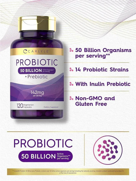 CARLYLE - Carlyle Probiotics with Prebiotics 120 Capsulas - The Red Vitamin MX - Suplementos Alimenticios - {{ shop.shopifyCountryName }}
