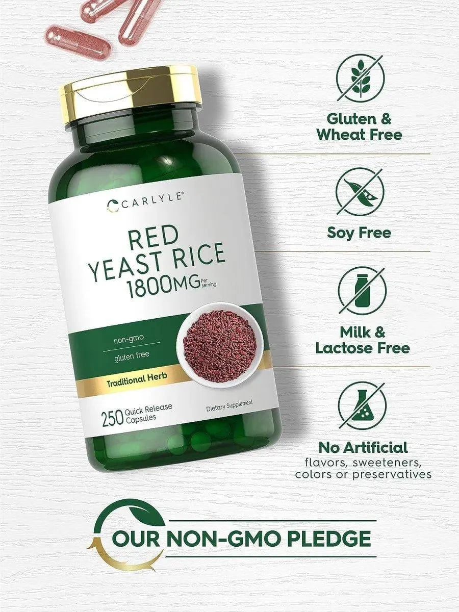 CARLYLE - Carlyle Red Yeast Rice 1800Mg. 250 Capsulas - The Red Vitamin MX - Suplementos Alimenticios - {{ shop.shopifyCountryName }}