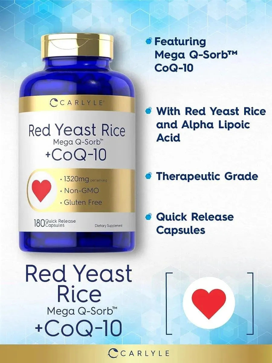 CARLYLE - Carlyle Red Yeast Rice with CoQ10 1320Mg. 180 Capsulas - The Red Vitamin MX - Suplementos Alimenticios - {{ shop.shopifyCountryName }}