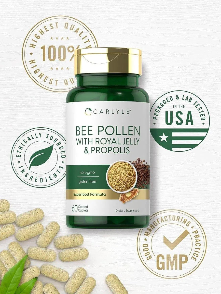 CARLYLE - Carlyle Royal Jelly Propolis & Bee Pollen 60 Capsulas - The Red Vitamin MX - Suplementos Alimenticios - {{ shop.shopifyCountryName }}