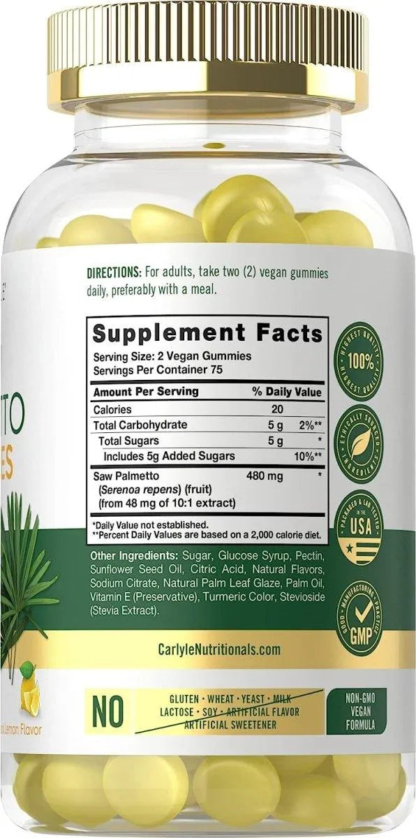 CARLYLE - Carlyle Saw Palmetto Extract 480Mg. 150 Gomitas - The Red Vitamin MX - Suplementos Alimenticios - {{ shop.shopifyCountryName }}