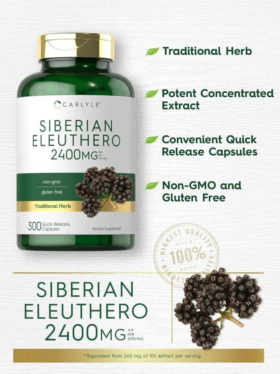 CARLYLE - Carlyle Siberian Eleuthero 2400Mg. 300 Capsulas - The Red Vitamin MX - Suplementos Alimenticios - {{ shop.shopifyCountryName }}