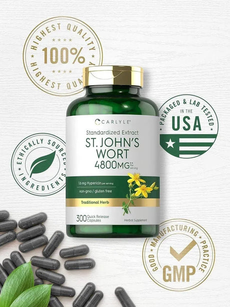 CARLYLE - Carlyle St John's Wort 4800Mg. 300 Capsulas - The Red Vitamin MX - Suplementos Alimenticios - {{ shop.shopifyCountryName }}