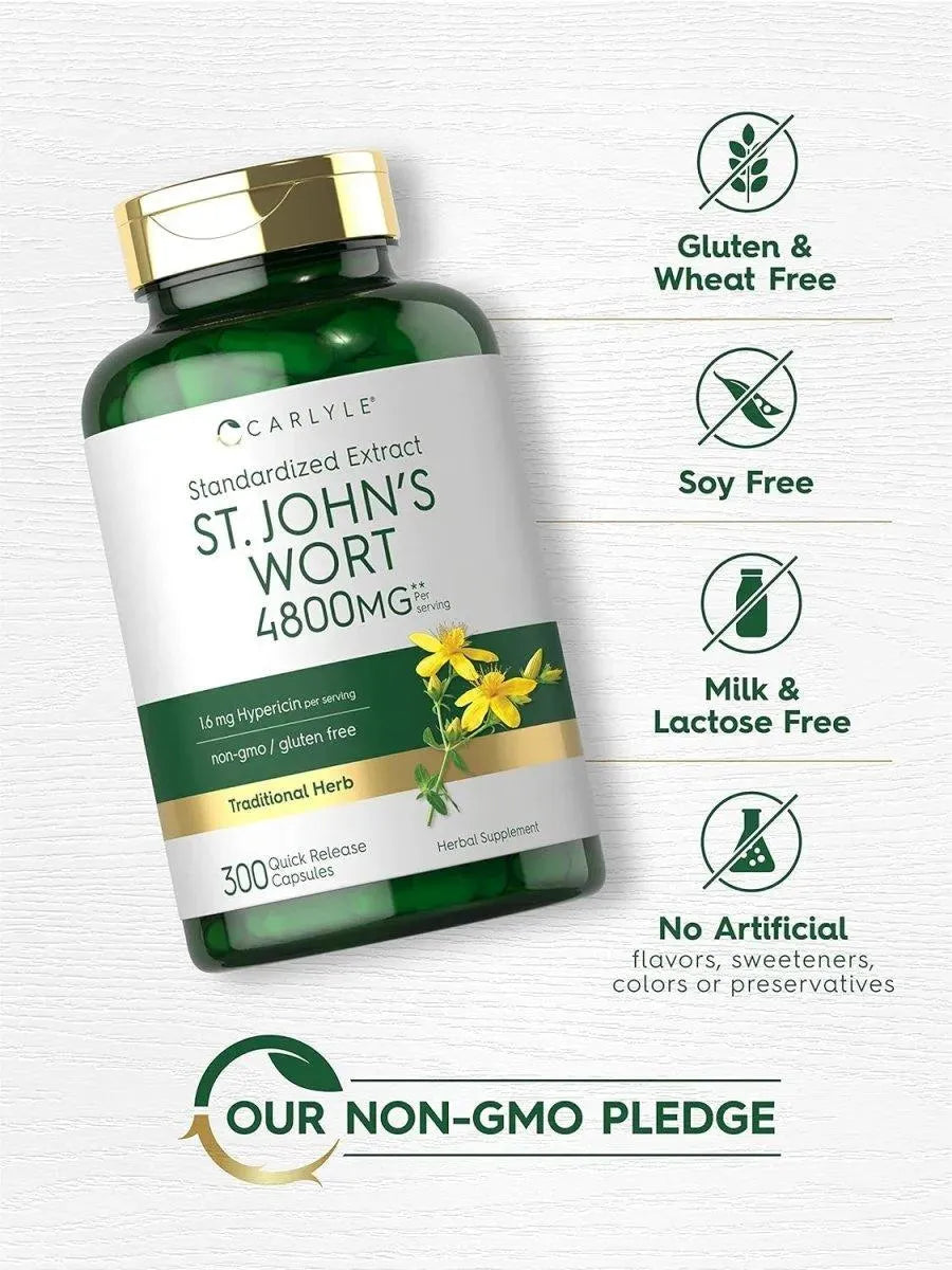 CARLYLE - Carlyle St John's Wort 4800Mg. 300 Capsulas - The Red Vitamin MX - Suplementos Alimenticios - {{ shop.shopifyCountryName }}