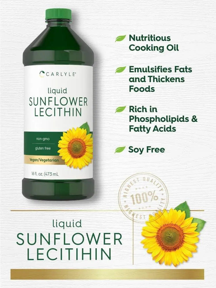 CARLYLE - Carlyle Sunflower Lecithin Liquid 473Ml. 2 Pack - The Red Vitamin MX - Suplementos Alimenticios - {{ shop.shopifyCountryName }}