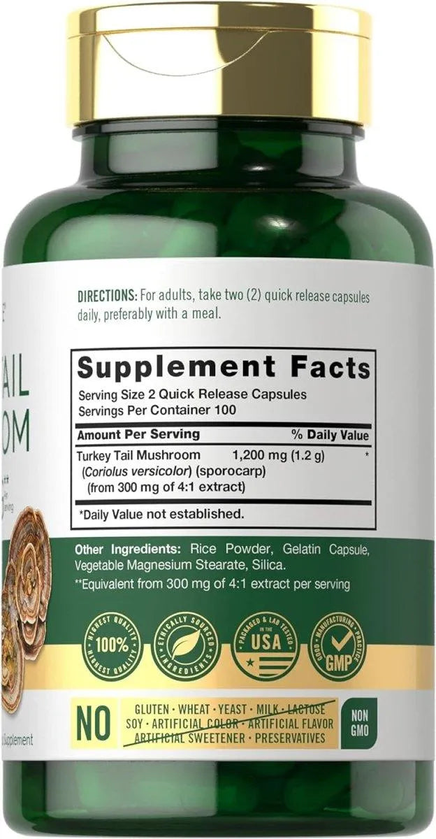 CARLYLE - Carlyle Turkey Tail Mushroom 1200Mg. 200 Capsulas - The Red Vitamin MX - Suplementos Alimenticios - {{ shop.shopifyCountryName }}