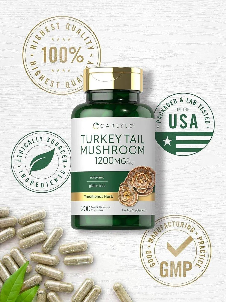 CARLYLE - Carlyle Turkey Tail Mushroom 1200Mg. 200 Capsulas - The Red Vitamin MX - Suplementos Alimenticios - {{ shop.shopifyCountryName }}