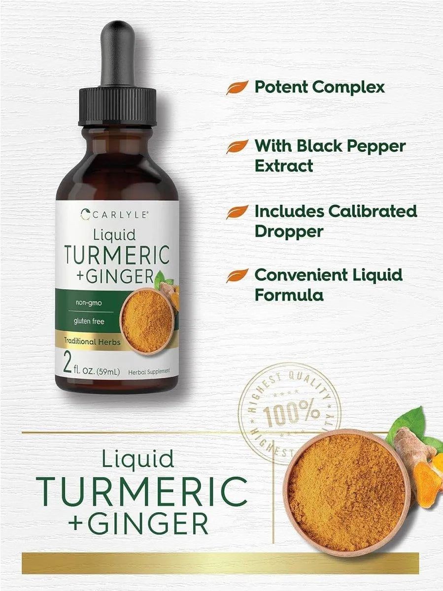 CARLYLE - Carlyle Turmeric and Ginger Drops 59Ml. - The Red Vitamin MX - Suplementos Alimenticios - {{ shop.shopifyCountryName }}