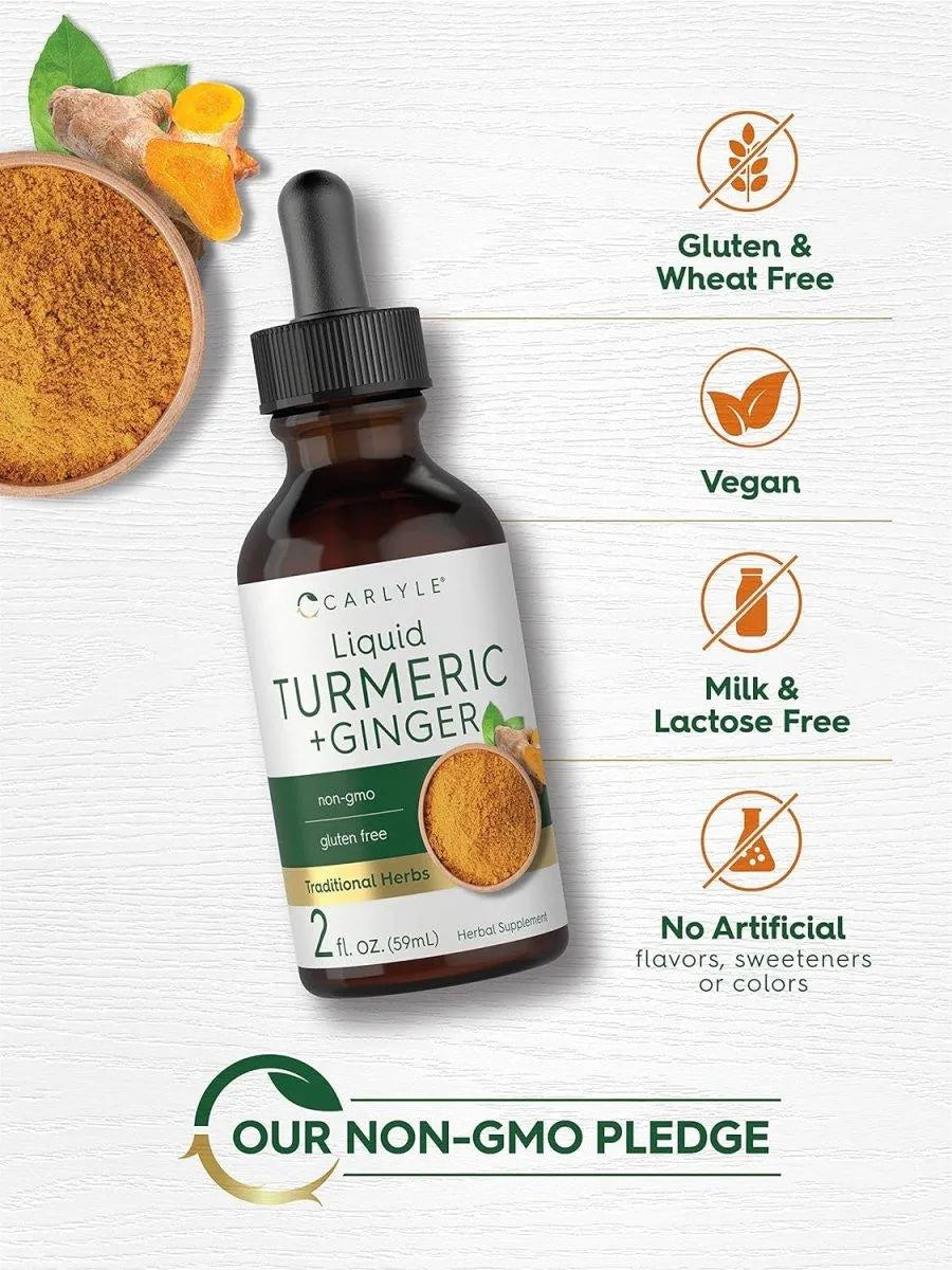 CARLYLE - Carlyle Turmeric and Ginger Drops 59Ml. - The Red Vitamin MX - Suplementos Alimenticios - {{ shop.shopifyCountryName }}