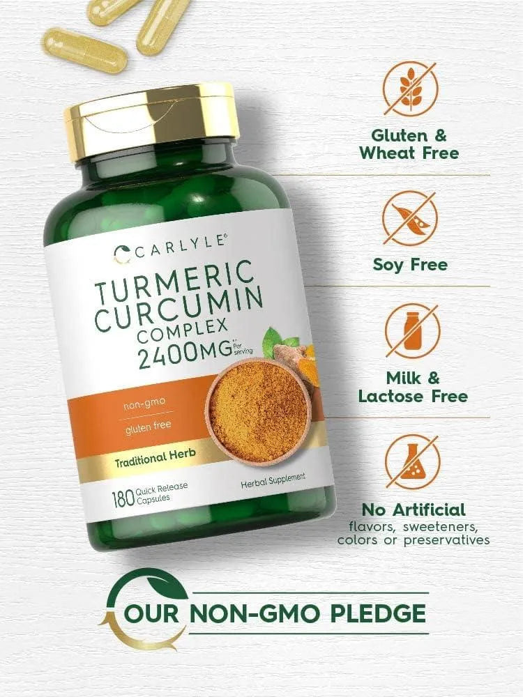 CARLYLE - Carlyle Turmeric Curcumin Supplement 2400Mg. 180 Capsulas - The Red Vitamin MX - Suplementos Alimenticios - {{ shop.shopifyCountryName }}