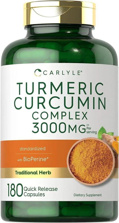 CARLYLE - Carlyle Turmeric Curcumin with Black Pepper 3000Mg. 180 Capsulas - The Red Vitamin MX - Suplementos Alimenticios - {{ shop.shopifyCountryName }}