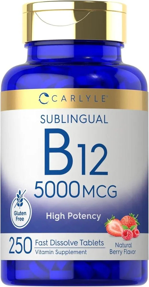 CARLYLE - Carlyle Vitamin B12 5000mcg Fast Dissolve 250 Tabletas - The Red Vitamin MX - Suplementos Alimenticios - {{ shop.shopifyCountryName }}