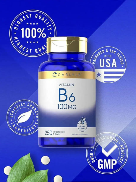 CARLYLE - Carlyle Vitamin B6 100Mg. 250 Tabletas - The Red Vitamin MX - Suplementos Alimenticios - {{ shop.shopifyCountryName }}