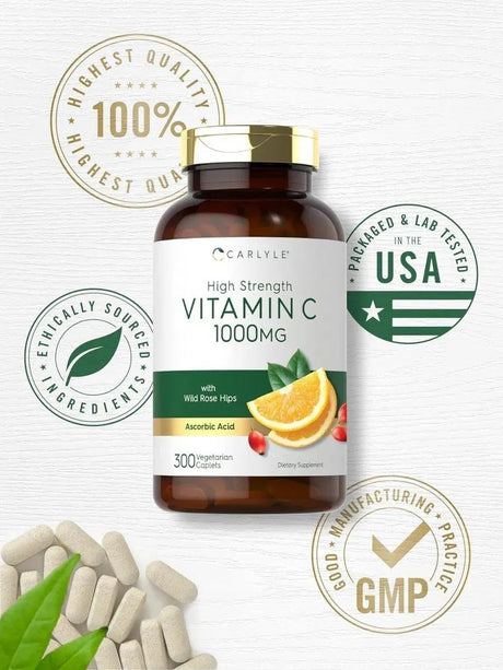 CARLYLE - Carlyle Vitamin C 1000Mg. 300 Tabletas - The Red Vitamin MX - Suplementos Alimenticios - {{ shop.shopifyCountryName }}