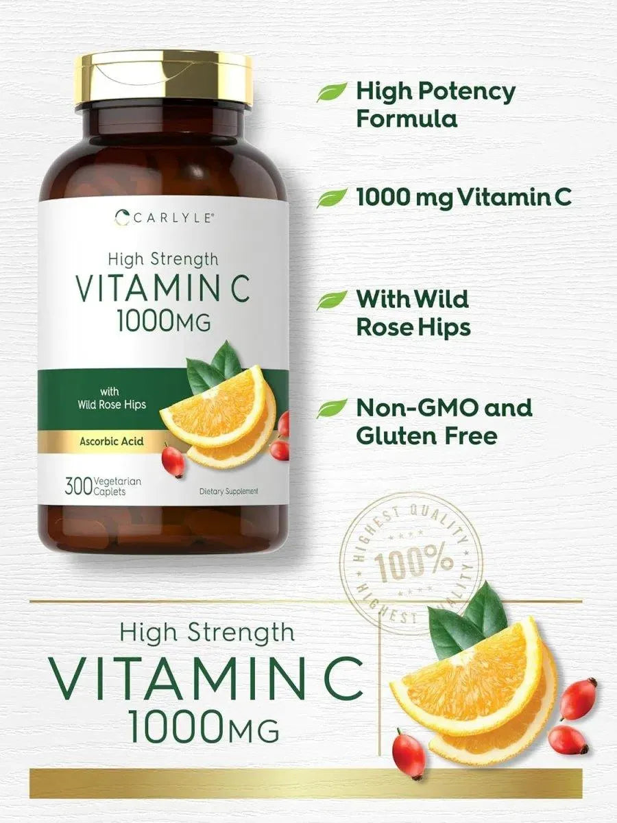 CARLYLE - Carlyle Vitamin C 1000Mg. 300 Tabletas - The Red Vitamin MX - Suplementos Alimenticios - {{ shop.shopifyCountryName }}