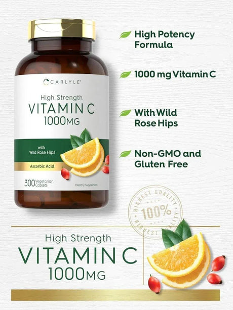 CARLYLE - Carlyle Vitamin C 1000Mg. 300 Tabletas - The Red Vitamin MX - Suplementos Alimenticios - {{ shop.shopifyCountryName }}