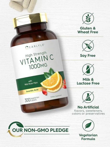 CARLYLE - Carlyle Vitamin C 1000Mg. 300 Tabletas - The Red Vitamin MX - Suplementos Alimenticios - {{ shop.shopifyCountryName }}