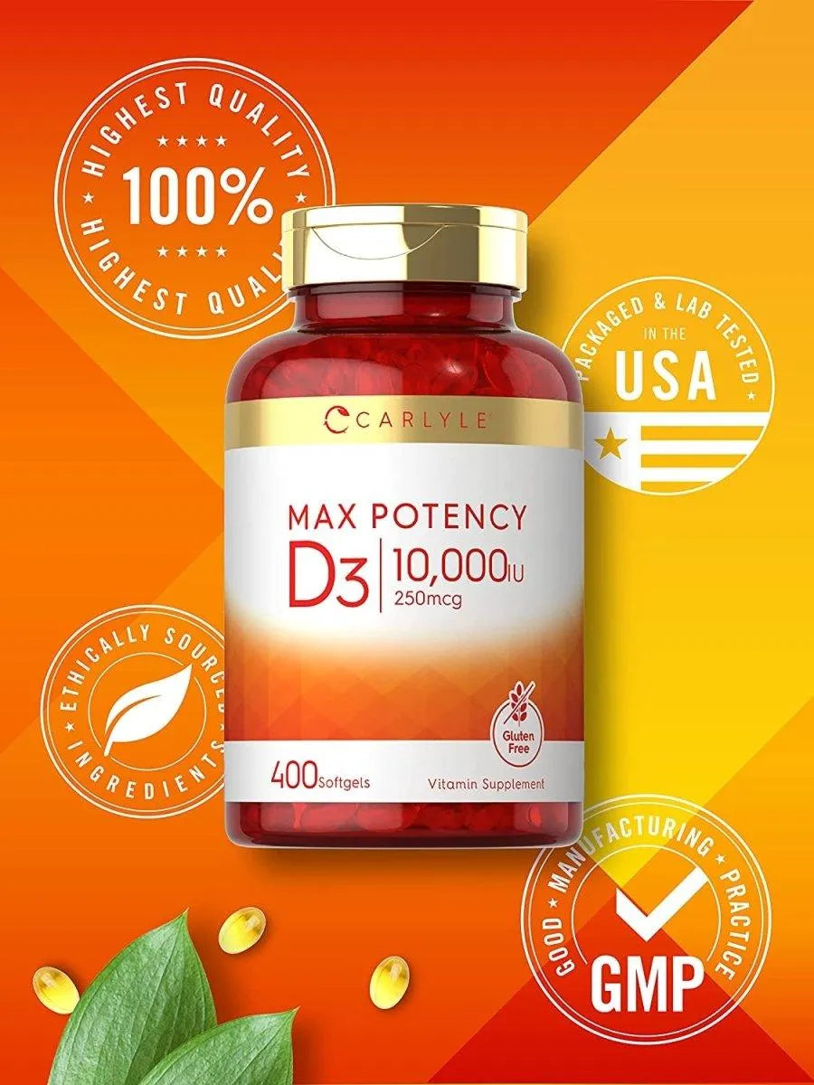 CARLYLE - Carlyle Vitamin D 10,000IU 400 Capsulas Blandas - The Red Vitamin MX - Suplementos Alimenticios - {{ shop.shopifyCountryName }}