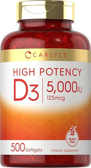 CARLYLE - Carlyle Vitamin D3 5000IU 500 Capsulas Blandas - The Red Vitamin MX - Suplementos Alimenticios - {{ shop.shopifyCountryName }}