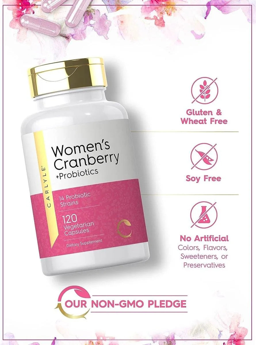 CARLYLE - Carlyle Women's Cranberry Plus Probiotics 120 Capsulas - The Red Vitamin MX - Suplementos Alimenticios - {{ shop.shopifyCountryName }}