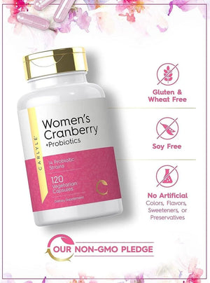 CARLYLE - Carlyle Women's Cranberry Plus Probiotics 120 Capsulas - The Red Vitamin MX - Suplementos Alimenticios - {{ shop.shopifyCountryName }}