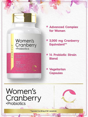 CARLYLE - Carlyle Women's Cranberry Plus Probiotics 120 Capsulas - The Red Vitamin MX - Suplementos Alimenticios - {{ shop.shopifyCountryName }}