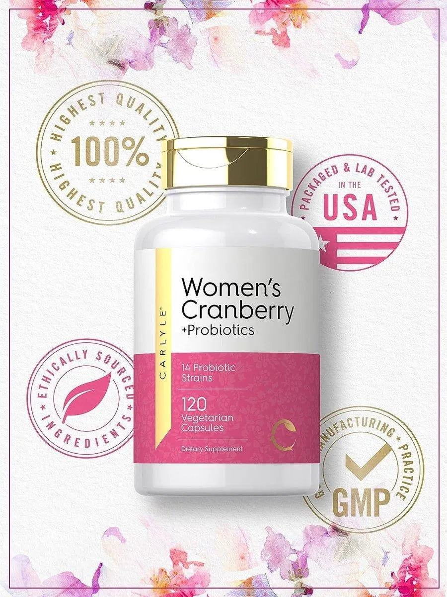 CARLYLE - Carlyle Women's Cranberry Plus Probiotics 120 Capsulas - The Red Vitamin MX - Suplementos Alimenticios - {{ shop.shopifyCountryName }}