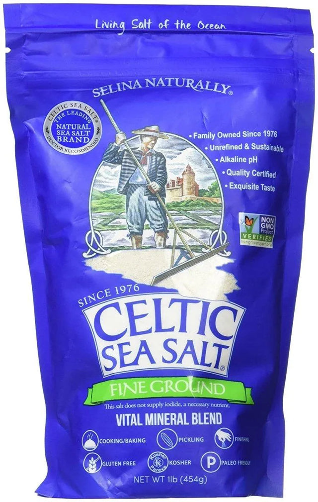 CELTIC SEA SALT - Celtic Sea Salt Fine Ground 1Lb. - The Red Vitamin MX - Comestibles - {{ shop.shopifyCountryName }}