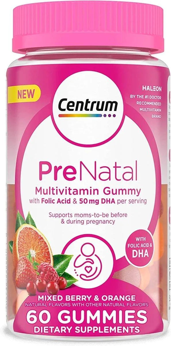 CENTRUM - Centrum Prenatal Multivitamin Gummies with DHA and Folic Acid 60 Gomitas - The Red Vitamin MX - Suplementos Alimenticios - {{ shop.shopifyCountryName }}