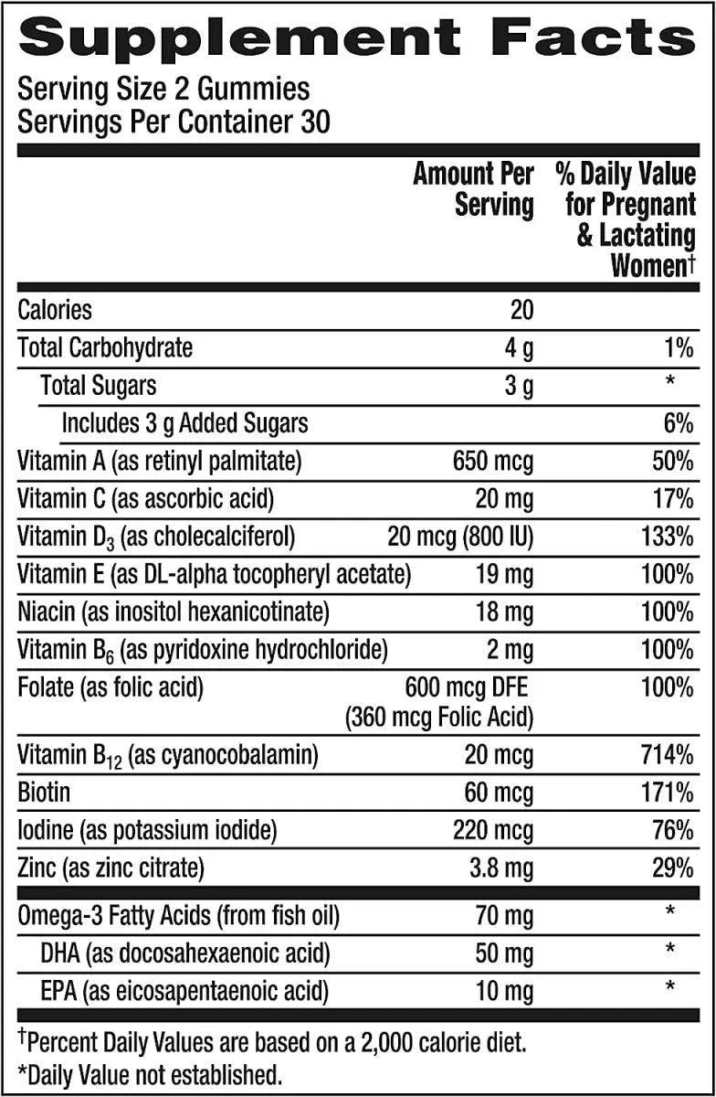 CENTRUM - Centrum Prenatal Multivitamin Gummies with DHA and Folic Acid 60 Gomitas - The Red Vitamin MX - Suplementos Alimenticios - {{ shop.shopifyCountryName }}