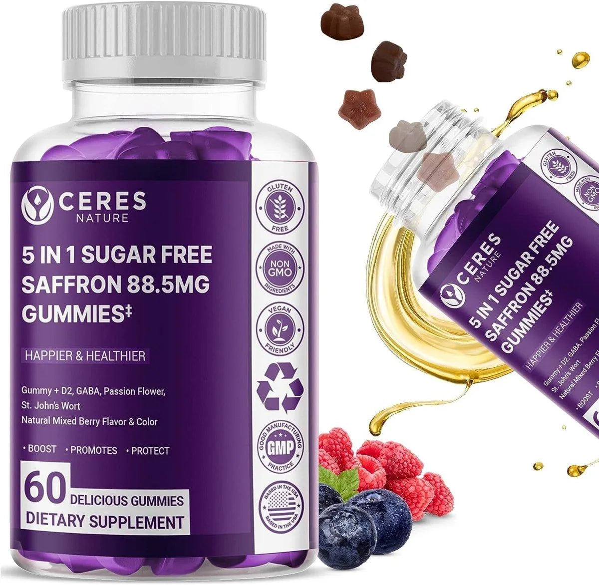 CERES NATURE - Ceres Nature Premium Saffron Extract 88.5Mg. 60 Gomitas - The Red Vitamin MX - Suplementos Alimenticios - {{ shop.shopifyCountryName }}