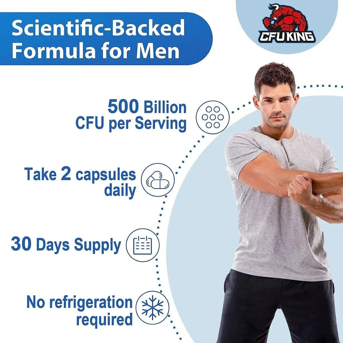 CFUKING - CFUKING Probiotics for Men 500 Billion CFU 60 Capsulas - The Red Vitamin MX - Suplementos Alimenticios - {{ shop.shopifyCountryName }}