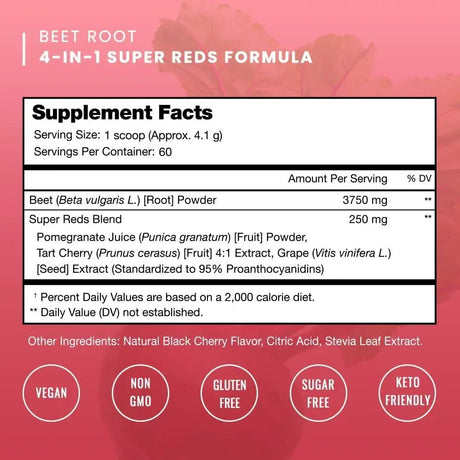 cham - NutraChamps Beet Root Powder Circulation Supplement 248Gr. - The Red Vitamin MX - Suplementos Alimenticios - {{ shop.shopifyCountryName }}