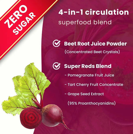 cham - NutraChamps Beet Root Powder Circulation Supplement 248Gr. - The Red Vitamin MX - Suplementos Alimenticios - {{ shop.shopifyCountryName }}