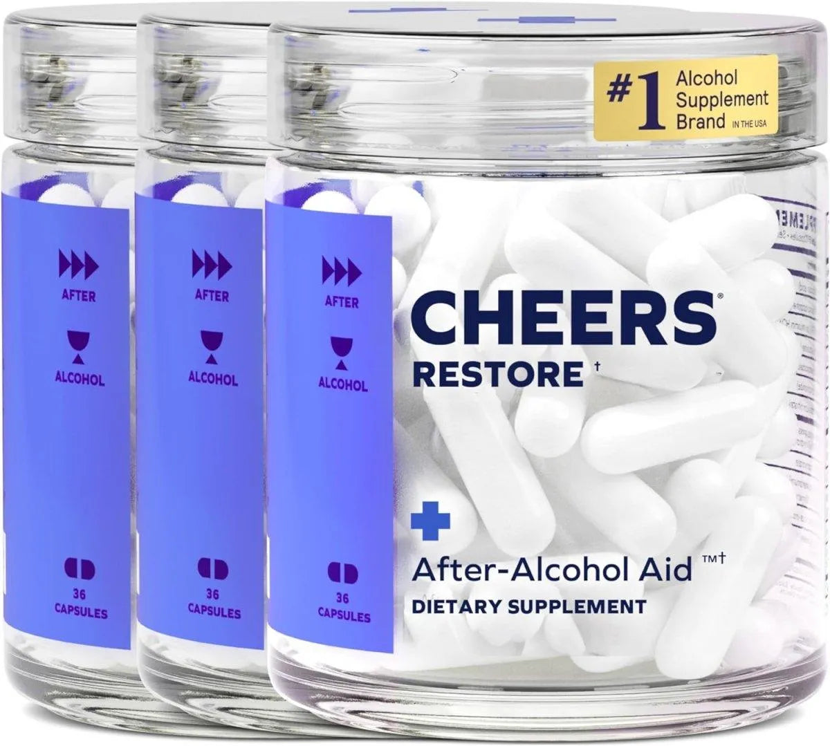 CHEERS - Cheers Restore Supplement with DHM + L-Cysteine 36 Capsulas 3 Pack - The Red Vitamin MX - Suplementos Alimenticios - {{ shop.shopifyCountryName }}