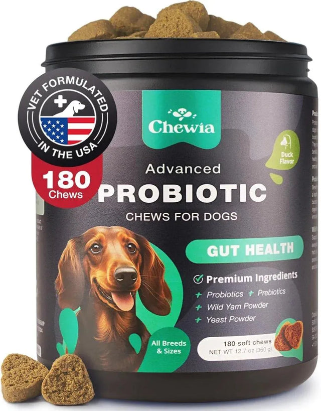 CHEWIA - Chewia Probiotics for Dogs 180 Masticables - The Red Vitamin MX - Probióticos Para Perros - {{ shop.shopifyCountryName }}