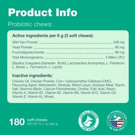 CHEWIA - Chewia Probiotics for Dogs 180 Masticables - The Red Vitamin MX - Probióticos Para Perros - {{ shop.shopifyCountryName }}