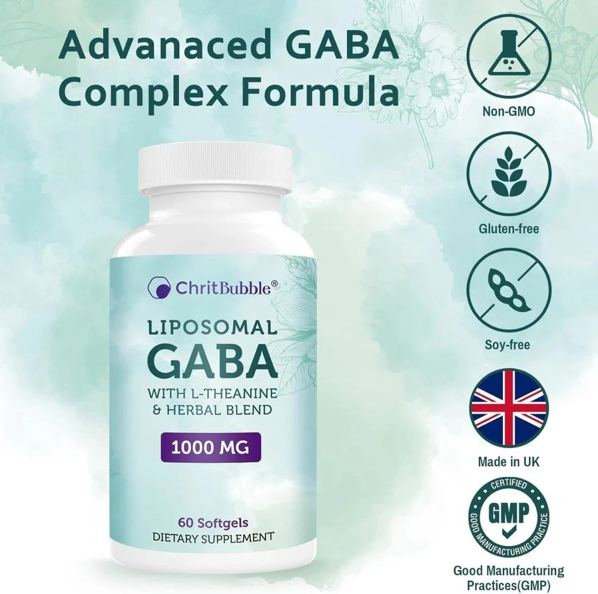 CHRITBUBBLE - ChritBubble Liposomal GABA 1000Mg. with L-Theanine 200Mg. 120 Capsulas Blandas - The Red Vitamin MX - Suplementos Alimenticios - {{ shop.shopifyCountryName }}