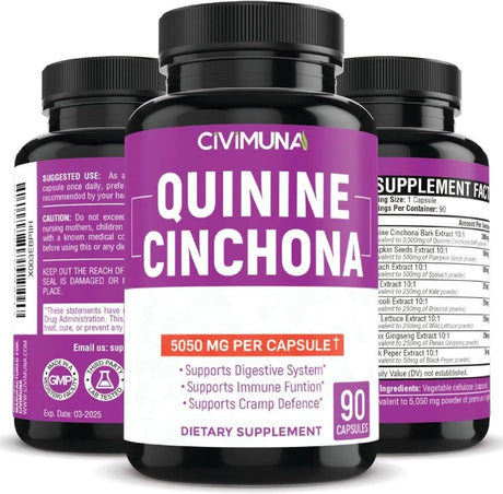 CIVIMUNA - CIVIMUNA Quinine Cinchona Bark 5050Mg. 90 Capsulas - The Red Vitamin MX - Suplementos Alimenticios - {{ shop.shopifyCountryName }}