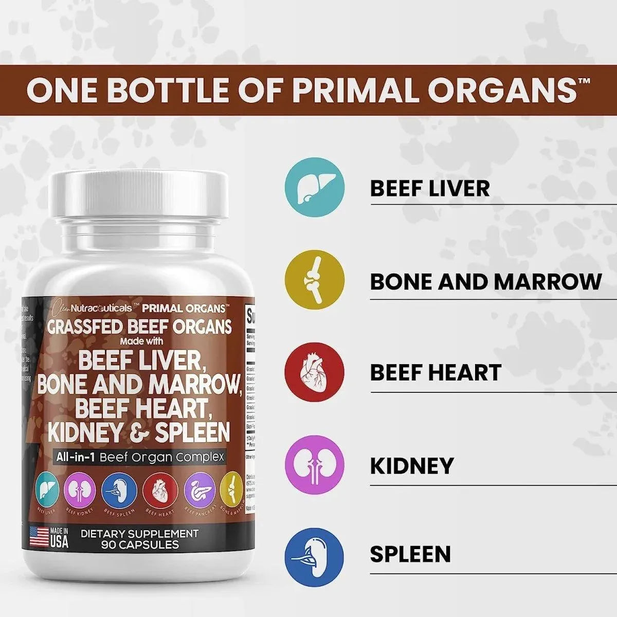 CLEAN NUTRACEUTICALS - Clean Nutraceuticals Grass Fed Beef Liver 3000Mg. All in One Beef Complex 90 Capsulas - The Red Vitamin MX - Suplementos Alimenticios - {{ shop.shopifyCountryName }}